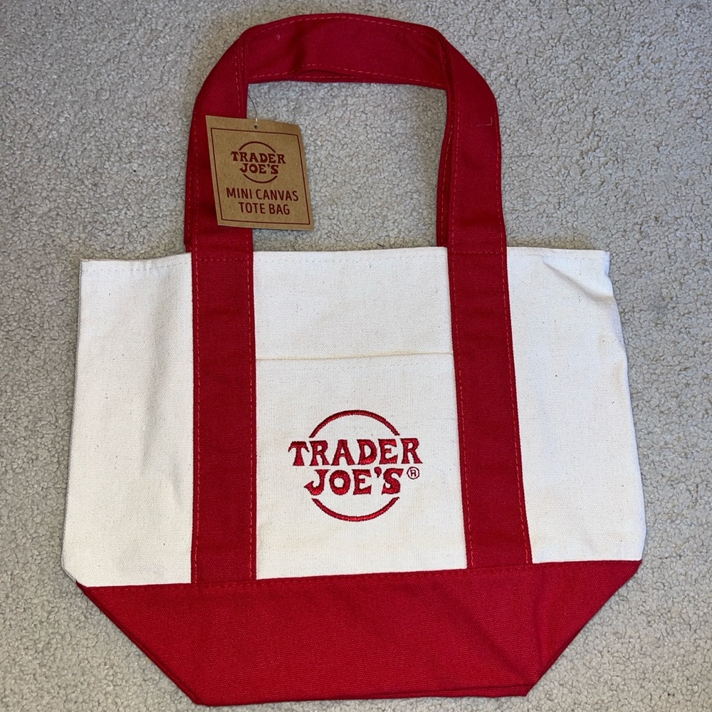 Trader Joe’s Mini Canvas Tote Bag - Red
